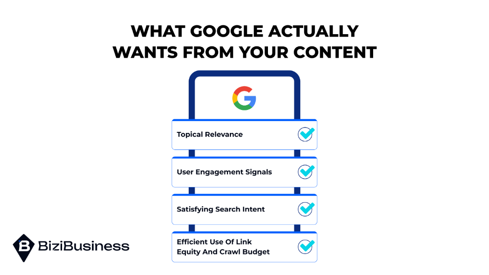 What Google Actually Wants from Your Content